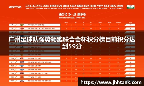 广州足球队强势领跑联合会杯积分榜目前积分达到59分