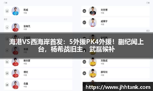 海港VS西海岸首发：5外援PK4外援！蒯纪闻上台，杨希战旧主，武磊候补